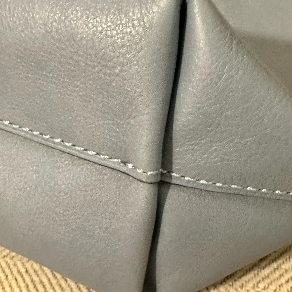 NWOT Coach Dusty Blue Leather Tote - Picture 5 of 12